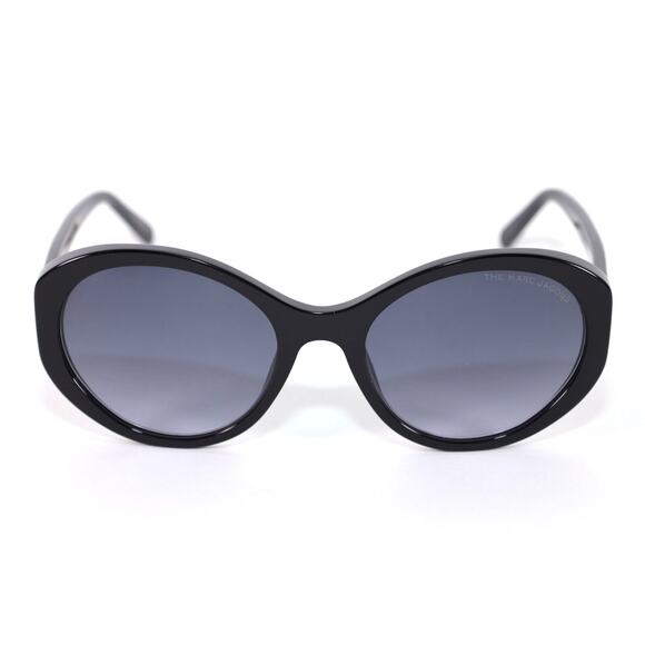 Marc Jacobs Oval Womens Sunglasses - Black / Grey - NWT - Picture 3 of 11